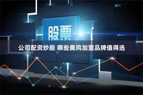公司配资炒股 哪些熏鸡加盟品牌值得选
